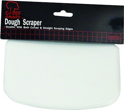 Chef Craft 6.25 In. W X 6 In. L White Plastic Dough Scraper Model 20808