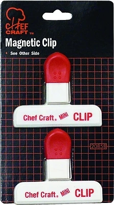 Chef Craft 20858 Magnetic Mini Clip, 4 x 6.5 In., Red/White, 2 Pc.