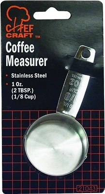 Chef Craft 21043 Coffee Measure, 1 Oz, Stainless Steel, Silver