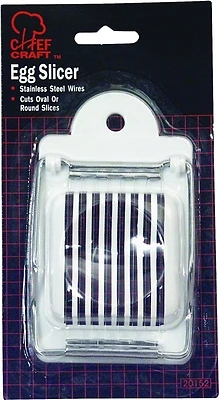 Chef Craft 20152 Egg Slicer, White Plastic Base, Stainless Steel Wires