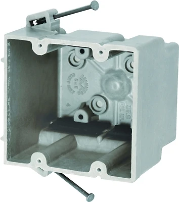 2-gang Fiberglass Switch Box With Angled Mid-nails And Speed Clamps