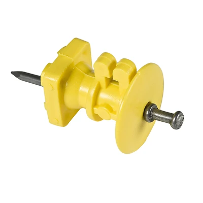 Zareba IWKNY-Z Wood Post Knob Insulator, 9-22 Gauge Wire, 25-Pack