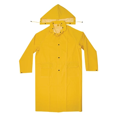 CLC R105M Climate Gear Yellow PVC Rain Jacket, Medium, 48 In