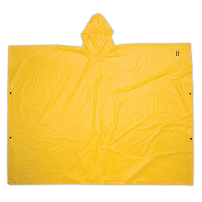 CLC Climate Gear R10410 Rain Poncho, PVC, Yellow, One Size