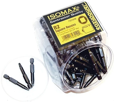 002105 Isomax R2 Square Recess Insert Bit, 2 Inch Hex Shank