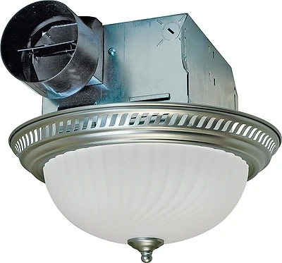Air King DRLC702 Decorative Exhaust Fan with Light, 70 CFM, 4 In Duct