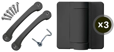 Black Heavy Duty Screen Door Hardware Kit For Vinyl And Wood Doors - Model Sdhwbk