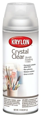 Crystal Clear Acrylic Coating Spray Paint 11 Ounce - Permanent Gloss Finish