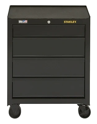 26 Inch 100-series 4 Drawer Rolling Tool Cabinet - Black