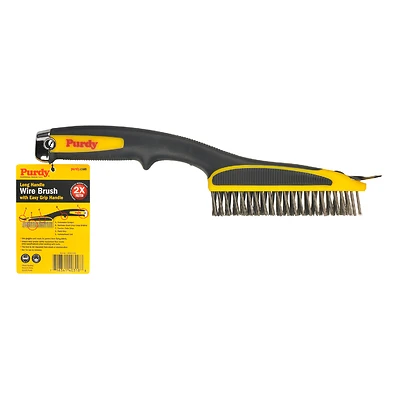 Premium 14 Inch Long Stainless Steel Wire Brush With Removable Scraper