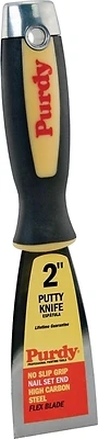 2 In. Stainless Steel Flexible Putty Knife With Ergonomic Grip And Nail Set End