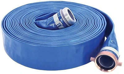 Abbott Rubber Lay-Flat PVC Discharge Hose, 2 In x 50 Ft, 80 PSI