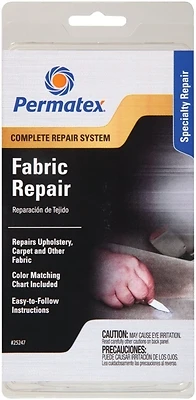 Permatex 25247 Fabric Repair Kit, 7 Colors, 2 Cups Adhesive