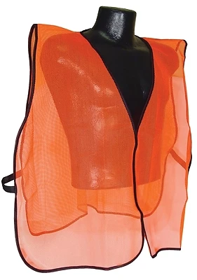 Safety Vest Orange Mesh Non-rated Model Svo For High Visibility Protection
