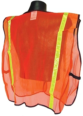 Radians SVO1 Safety Vest, Orange Mesh, 1 Inch Reflective Tape
