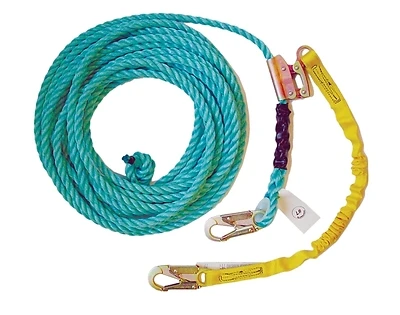 Guardian Fall Protection 01320 Vertical Lifeline, 50 Ft, Poly Steel Rope, 5/8 In
