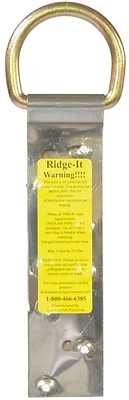 Guardian Fall Protection Qualcraft 00500 Ridge-It Single D-Ring Roof Anchor, 9-3/4 In., Stainless Steel