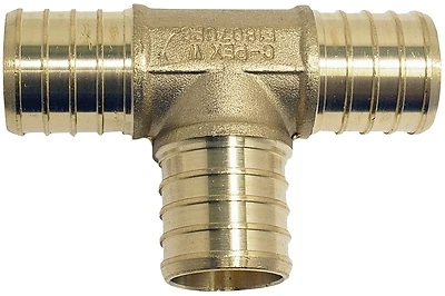 3/4 In. Brass Pex Barb Tee Fittings (10-pack) For Water & Heating Systems