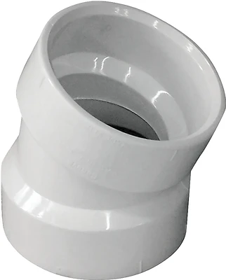 1-1/2 Inch Dwv Pvc 22.5 Degree Elbow Pipe Fitting
