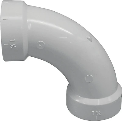 1-1/2 Inch Pvc 90 Degree Long Sweep Elbow Pipe Fitting