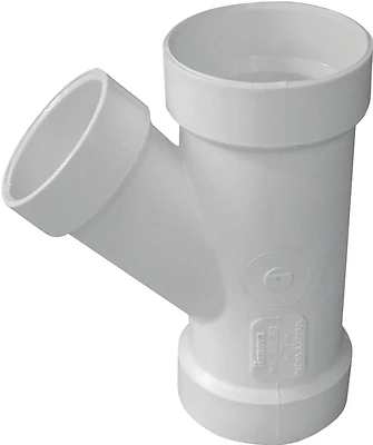 3x3x2 Inch Dwv Reducing Pvc Wye Pipe - Schedule 40