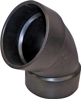 1-1/2 Inch Abs 60 Degree Elbow With Hub Connections - Model 102601bc