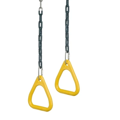 Ps 7836 Gym Rings - Durable Polyethylene Teardrop Design For Kids
