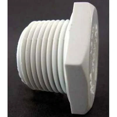 035624 1 Inch Pvc Schedule 40 Pipe Plug, Mpt Connection, 150 Psi