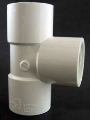 Ipex 435854 PVC Pipe Tee, 1-1/4 In Socket x Socket x FPT, Schedule 40