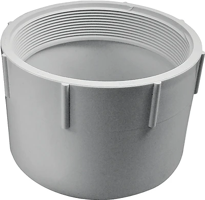 6 Inch Dwv Female Fip X Hub Pipe Adapter - Pvc White