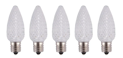 24991 C9 Led Christmas Light Bulb, Intermediate Lamp Base, Crystal Cool White