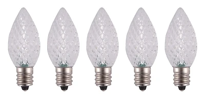 24771 C7 Led Christmas Light Bulb, Candelabra Base, Cool White