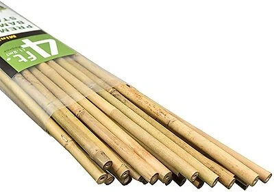Gardener's Blue Ribbon BB4 Plant Stake, 4 ft L, 0.3 in Dia, Bamboo, Natural