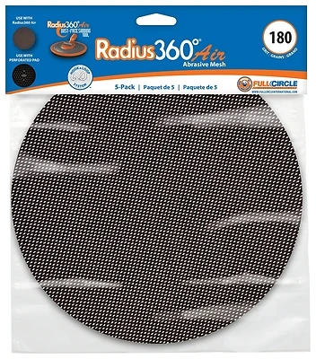 Full Circle MESH SD180-5 Sanding Discs, 180 Grit, 5-Pack