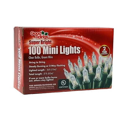 Super Bright 100 Mini Lights With Clear Bulbs For Indoor And Outdoor Use