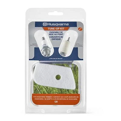 Husqvarna 128 Series Trimmer Tune-Up Kit, Spark Plug, Air Filter, Fuel Filter
