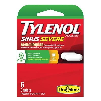 Tylenol 97573 Multi Symptom Sinus Medicine, 6 Pieces