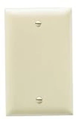 Tp13icc30 Trade Master Nylon Blank Wall Plate, One Gang, Ivory