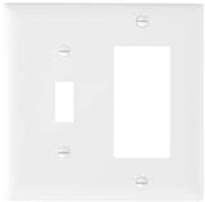 Tp126wcc12 Trade Master Nylon Wall Plate, Two Gang, White