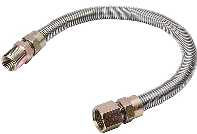 Gas Connector 3/8 Inch X 1/2 Inch Male/female 18 Inch Length
