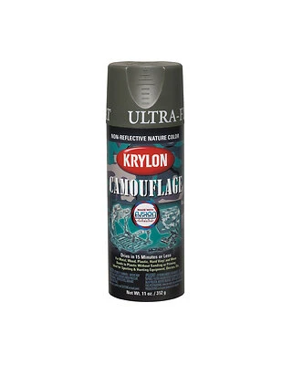 Non-reflective Nature Color Ultra Flat Olive 11 Oz. Camouflage Paint Spray