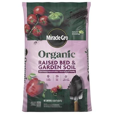 Miracle-Gro 74059430 Organic All Purpose Raised Bed Soil, 1.5 Cu Ft