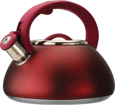 Primula Avalon PAVRE-6225 Whistling Tea Kettle, 2.5 Qt, Red Steel