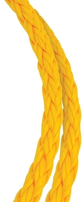 Hollow Braided Polypropylene Rope, 1/2 Inch Diameter, 300 Feet Length, Yellow