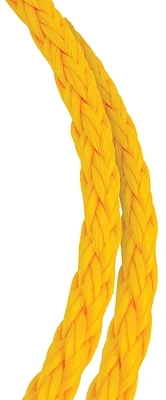 Hollow Braided Polypropylene Rope, Yellow, 3/8 Inch Diameter, 500 Feet Length