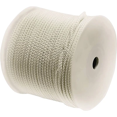 Nylon Diamond Braided Rope Silver/white 3/8 Inch Diameter 500 Feet Length