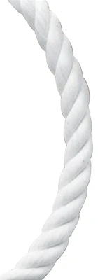 Twisted Nylon Rope, 5/8 Inch Diameter, 140 Feet Length, White