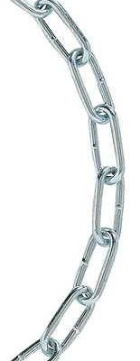 Straight Link Chain, Trade Size #2, 125 Feet Length, 310 Lb Working Load Limit