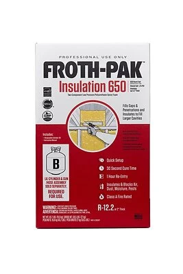 Froth Pak 650-b Insulation Cylinder Polyol Component For Spray Foam Kits