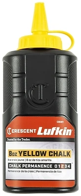 Crescent Lufkin Yellow Chalk Refill Bottle 8 Ounce For Marking